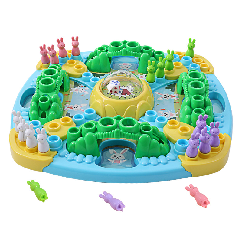 Xiaomeng conejo volando ajedrez juego de mesa educativo para niños doble batalla interacción entre padres e hijos juguetes de entrenamiento de pensamiento cerebral de varias personas