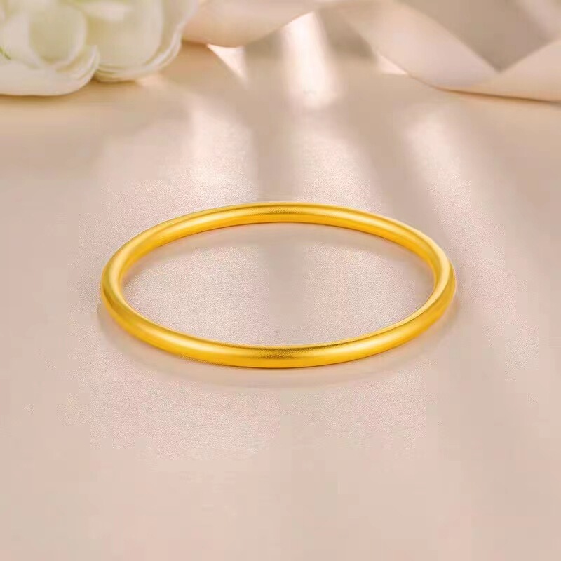 Vietnam sand gold ancient law inheritance bracelet copper gold-plated women's bracelet temperament jewelry 4mm closed bracelet wholesale