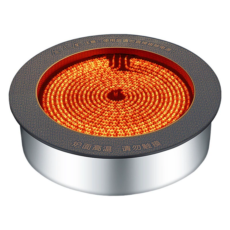 Коммерческая встроенная кастрюля для горячего горшка, шампуры, гриль, рыба, высокомощная круглая электрическая керамическая плита с черным кристаллом из титана, европейская и американская сертификация CE
