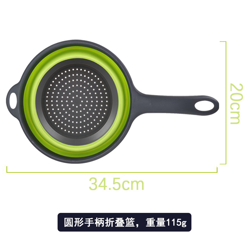 Canasta de filtro de agua para el hogar Cesta de drenaje retráctil plegable redonda cuadrada Cubo de almacenamiento plegable Lavabo de cocina