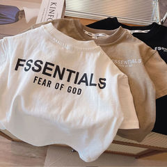 2024 New Boys Summer Short Sleeve Cotton Children's T-Shirt Printed Baby Outerwear Trendy Cool Base Shirt Top T-Shirt