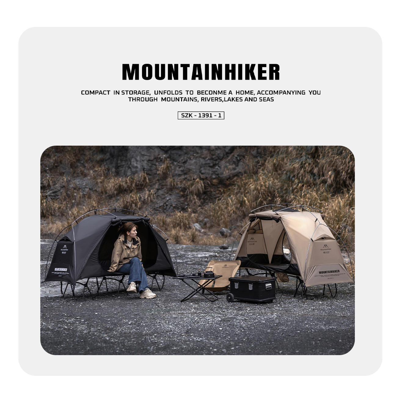 Mountain Outdoor Camping Tent, Portable Lightweight Hiking Tent for Camping, Fishing, and Mountaineering