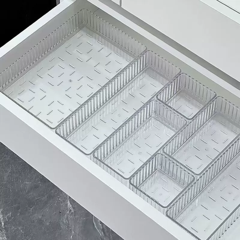 Acrylic Storage Box Organizer, Transparent Drawer Tray, Stackable, Sizes S–XL (8×8×4.5 cm S)