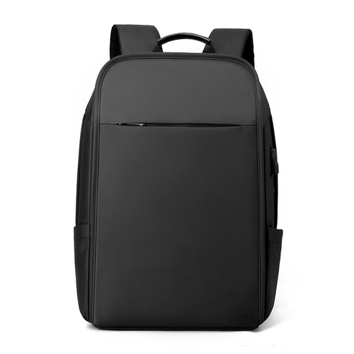 批发新款商务双肩包男款USB充电脑包背包大容量书包中学生大学生