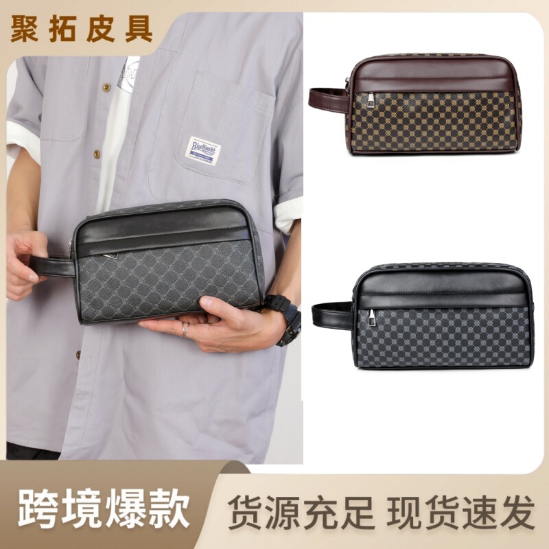 Toiletry Bag, New Trendy Clutch Bag, Waterproof and Wear-Resistant, Urban Simple Fashion, Versatile Handbag, Cross-Border Hot Sale