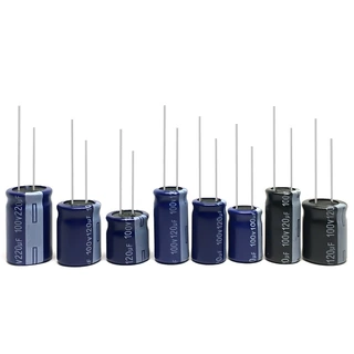艾华铝电解电容100v120uf 120uf100v 10*20 13*20直插电解电容