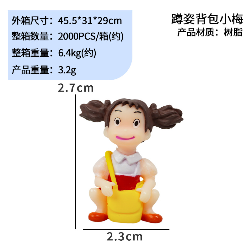 Pecera Totoro pequeños adornos trébol levantando hojas Hayao Miyazaki nueva decoración de dibujos animados de oficina micro paisaje