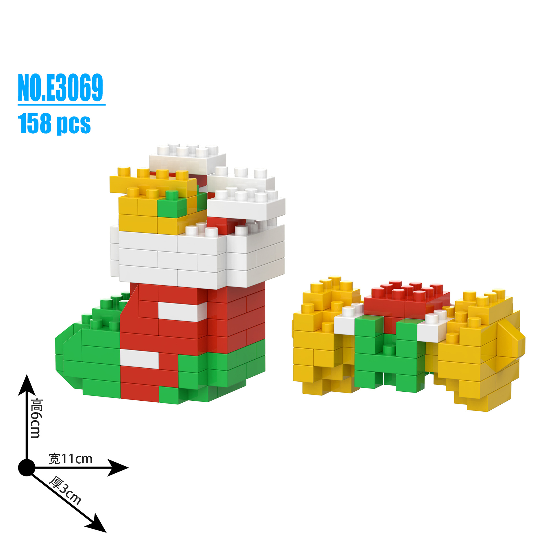 Juguetes de bloques de construcción de partículas pequeñas modelo de Santa Claus para niños y niñas adorables regalos de Navidad adornos al por mayor image 15