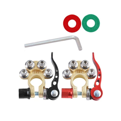Battery pure copper battery Power supply, ignition system accessories - positive-and-negative-electrode-battery-connector-l-wrench-insulation-pad