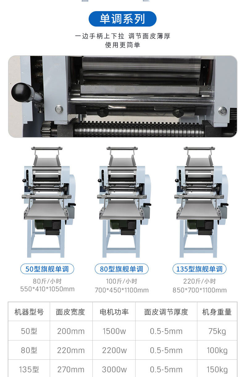 Noodle machine, commercial fully automatic noodle press, multifunctional kneading and cutting machine, large electric fresh noodle machine