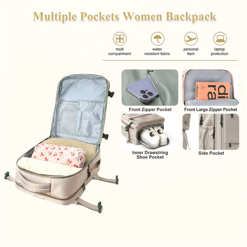 Feihong cross-border backpack, large-capacity, multifunctional wet and dry classification, business travel, waterproof, high-quality mommy backpack