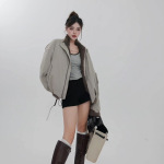 25新款休闲两面穿短款皮草派克加厚保暖兔毛内胆短外套小个子