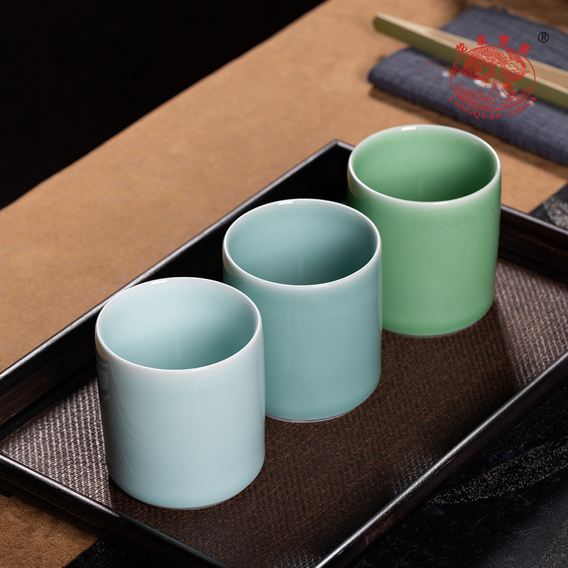 竜泉青磁茶カップ家庭用大容量接客カップカップ|undefined