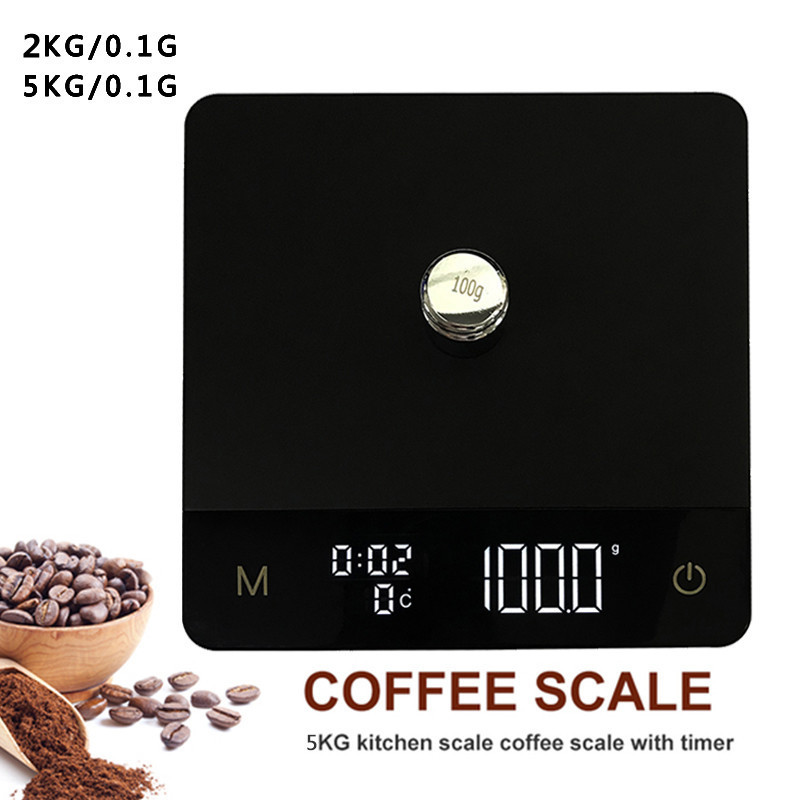 新款手冲咖啡秤家用计时秤 烘焙亚马逊克称厨房秤电子秤