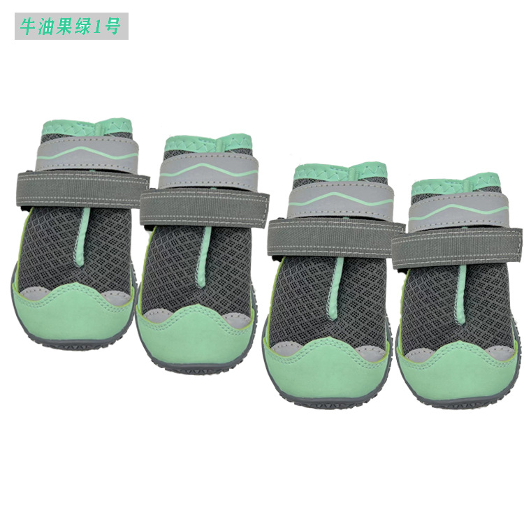 Nuevos zapatos para perros de primavera, verano, Otoño e Invierno Nueva malla transpirable Golden Retriever DEMU zapatos para perros de fábrica