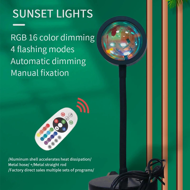 Граффити RGB закатное освещение с 16 цветами, пульт ДУ, 5V15WLED, цветная атмосфера, солнечный закат, свет