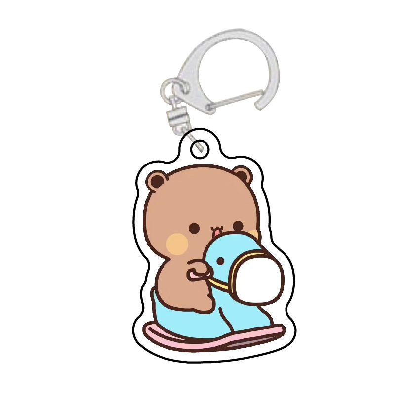 Cute pequeño dos tecidos de tela un dos colgantes acrílicos estudiantes caricaturas personales mochila colgar decoración personalizada image 23
