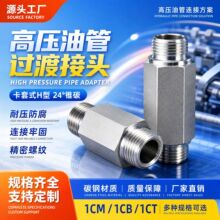 新款高压油管加长外丝过渡接头1CM1CB1CT卡套式H型24度锥碳现货