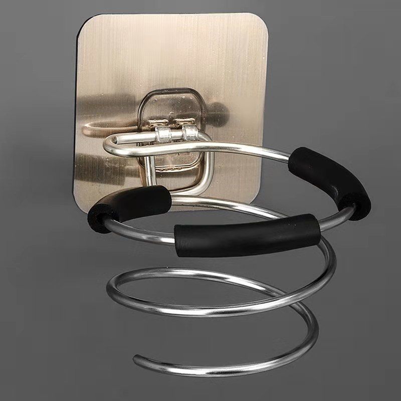 Stainless Steel Hair Dryer Shelf Punch-free Waterproof Bathroom Rack Storage Rack Multifunctional Bathroom Storage Rack