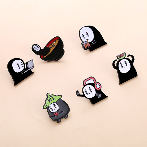 Second-generation animation and film peripheral alloy brooches Japanese cartoon character animation badges clothing bags and hat accessories