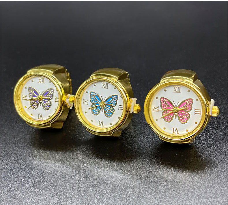 Watch Rings Classification Pointer Display Type Round Dial Shape Casual Butterfly Quartz Watch Rings