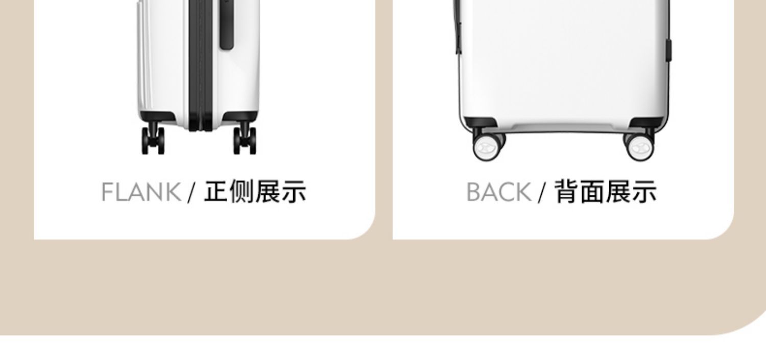 Vali nhựa PP 20 inch nữ công sở du lịch cabin mật khẩu dung tích lớn — Hồng phấn chi tiết 26