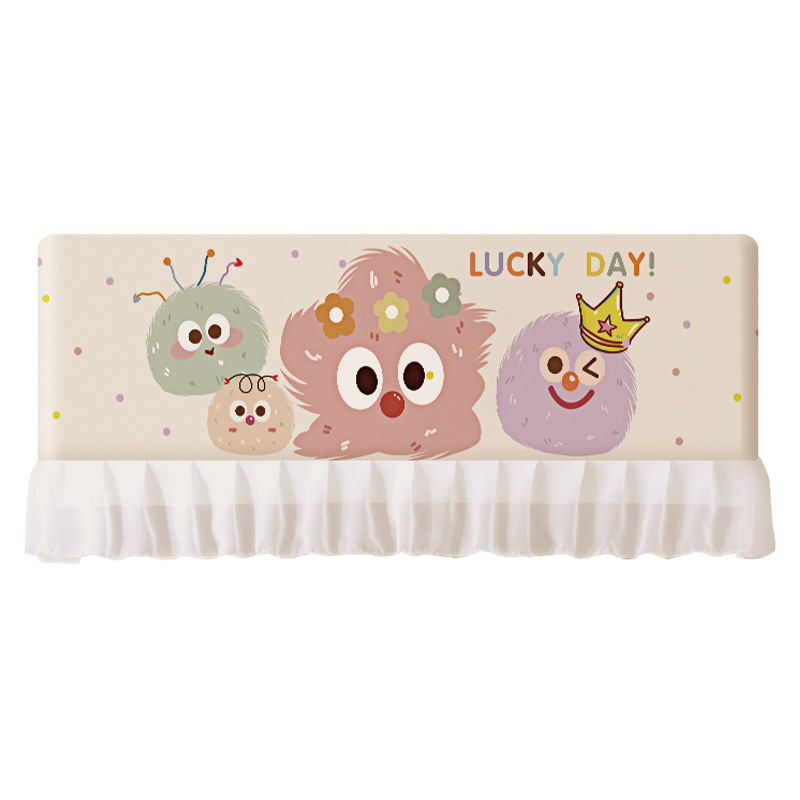 Tablero de cortina de parabrisas de aire acondicionado Tela de cubierta antipolvo de soplado recto 2025 nueva cortina de hilo de barrera para bebés de confinamiento montado en la pared