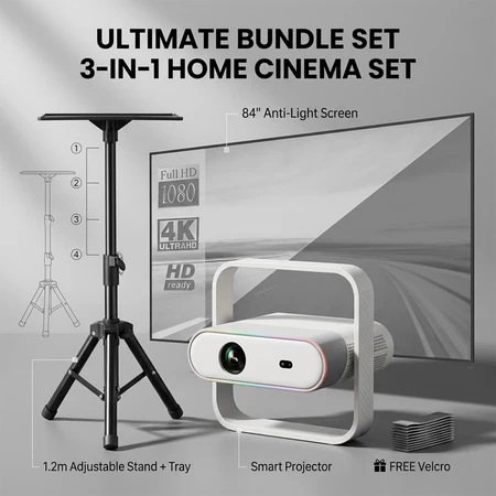 Projector 4k Ultra hd Dolby Audio Autofocus Mini Highlight W