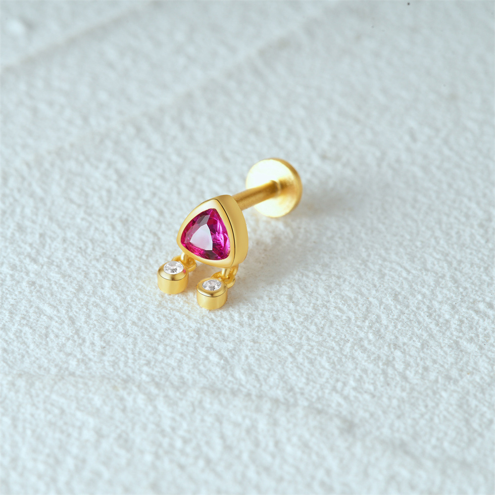 2g Weight Zircon Inlay Material Ear Studs Classification 1 Piece Quantity Daily, Street Occasion 925 Sterling Silver Material Geometric Pattern Women's Gender Plating Design Casual, Simple Style Style 1 Piece Ear Cartilage Rings & Studs Casual Simple Style Geometric 925 Sterling Silver Plating Zircon 11