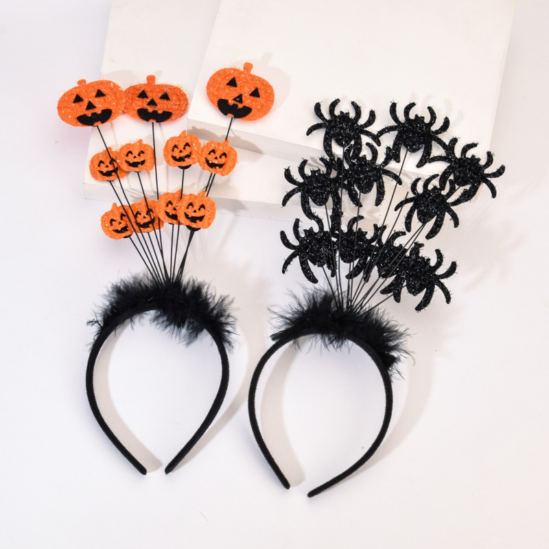 Halloween Headband Decoration Headband Theme Party Costume Photo Props Bat Pumpkin Spider Eyeball Style Headwear Halloween Headband Decoration Headband Theme Party Costume Photo Props Bat Pumpkin Spider Eyeball Style Headwear
