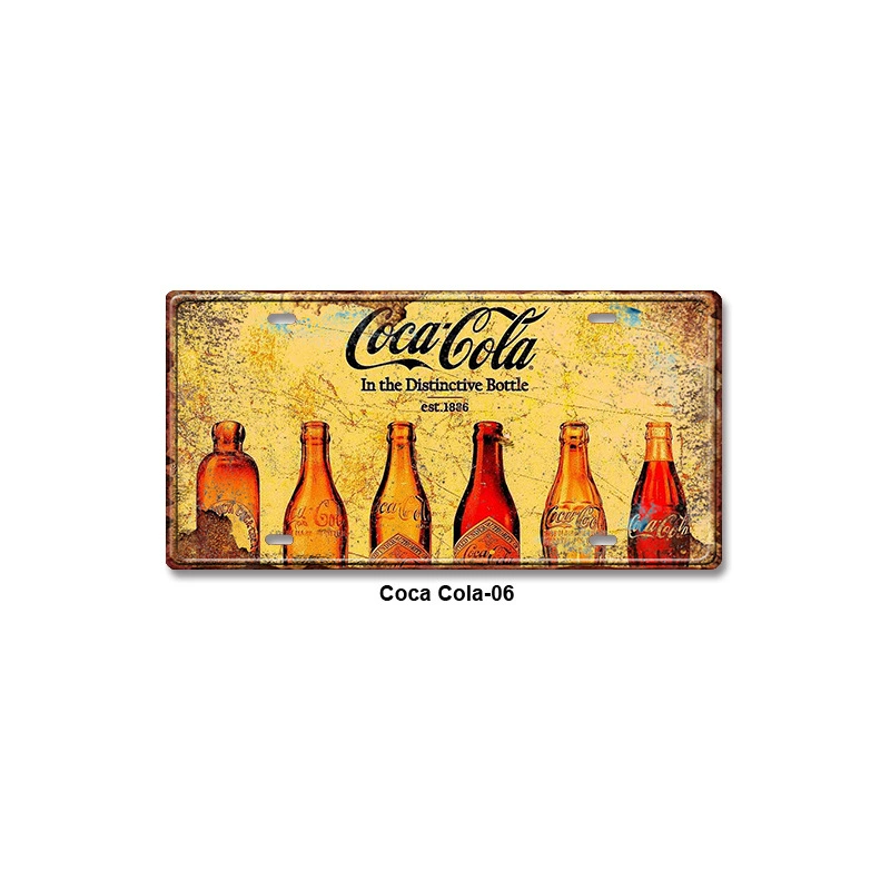 Ретро табличка (Coca Cola) 15×30 см, железная настенная декорация для бара и дома