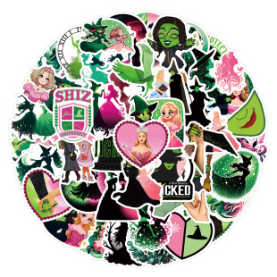 55 new magic bad witch Wicked cartoon graffiti stickers luggage cup car stickers wholesale