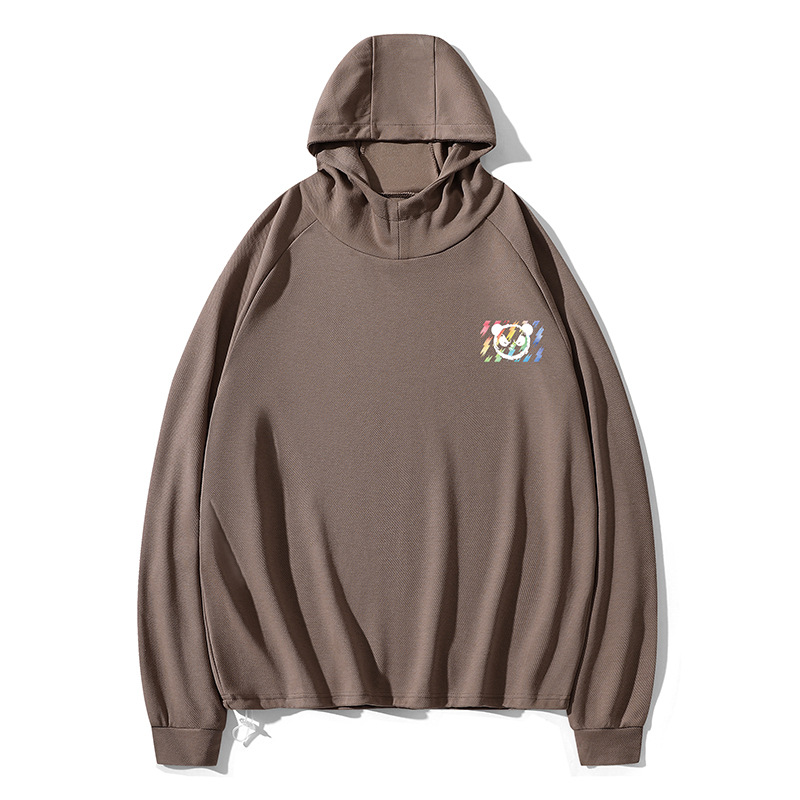 Men's Clothing sports sweatshirt hooded jacket spring and autumn loose versatile pullover top trendy casual high collar jacket_voghion.com