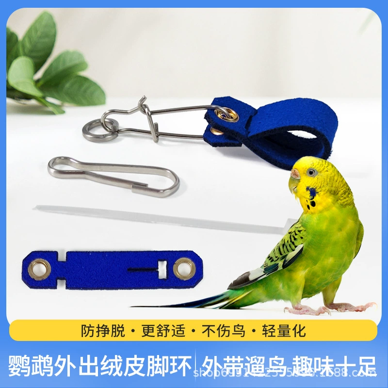 Кожаные ножные кольца для птиц, ножные петли попугая, пряжка, пряжка, тигровая шкура, сорока черный бархат, мануфактура, оптовая продажа