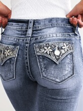 V 44764 Embroidered stretch skinny pants ���嵯��С�ſ�