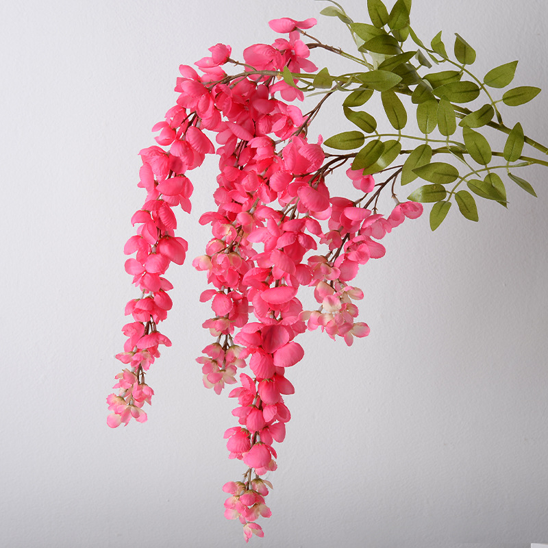 Simulación Able gigante wisteria línea de techo colgante flor de boda sala de bodas red diseño props de disparo