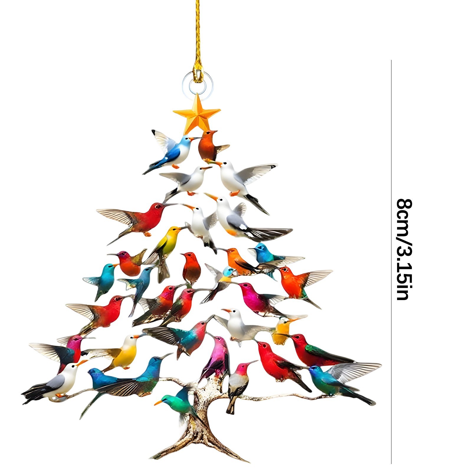 Transfronterizo nuevo creativo árbol de Navidad coche colgante Navidad acrílico decoración vacaciones decoraciones para el hogar image 40