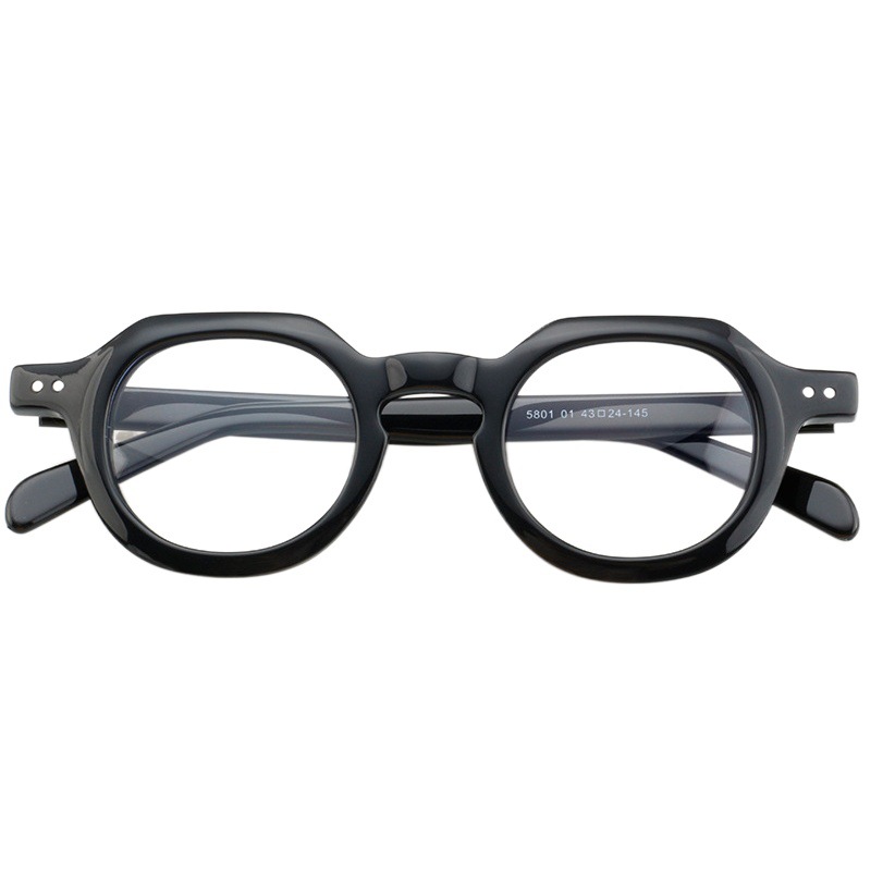 国境を越えた新作速通板材メガネフレーム、レトロフレームA5801、丹陽在庫卸売、近視・老眼対応可能