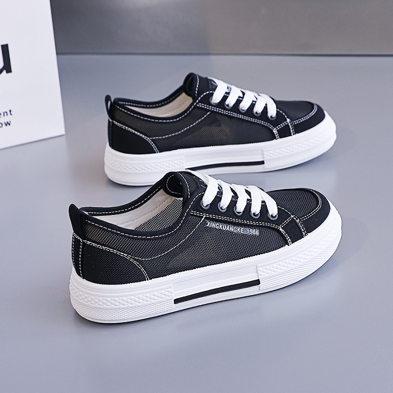 Summer New Breathable Mesh Canvas For Women, Versatile Student Shoes, Women's Soft-soled Korean-style Casual Shoes 221_vogvips.com