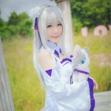 cosplay假毛从零开始的异世界生活艾米莉娅亚原版辫子造型cos假发