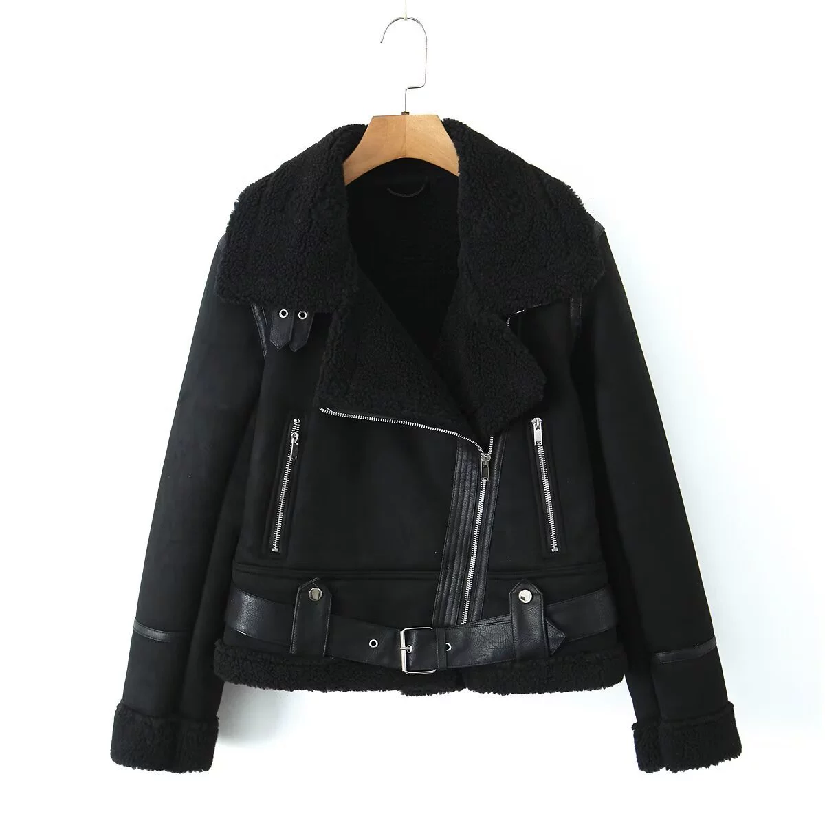 Winter Double-Sided Velvet Windproof Jacket, European Style, Thicker Insulation
