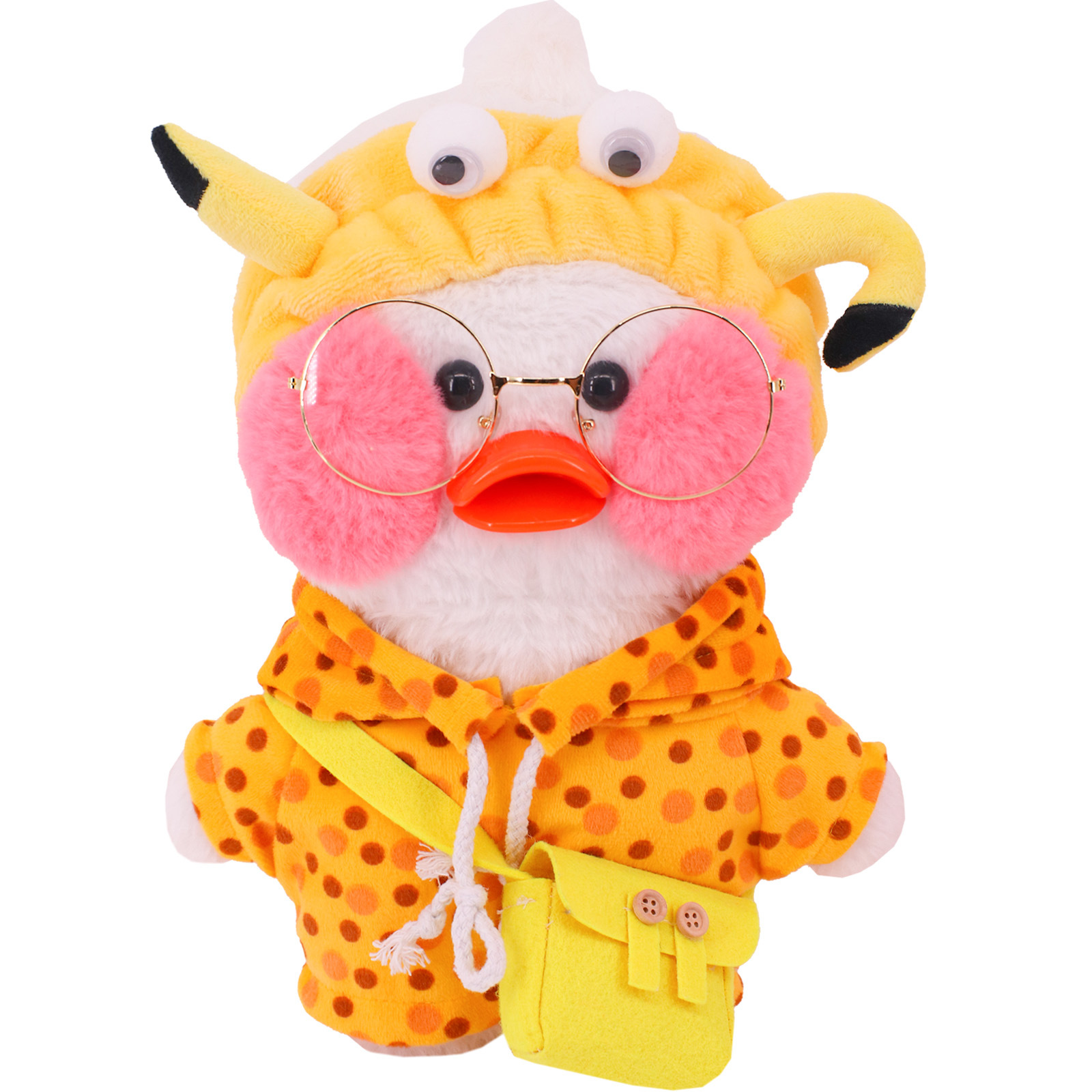 Nueva 30cm pequeño pato amarillo felpa juguete Ropa Accesorios lindo peluche muñeca animal muñeca juguete de los niños