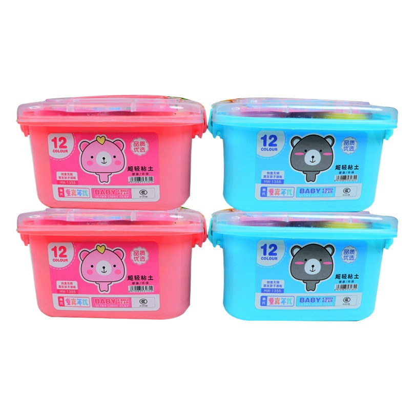 Arcilla en Cubetas, 12 Colores, 24 Colores, 36 Colores, Caja de Almacenamiento para Arcilla, Arcilla Ultraligera, Juguetes Educativos, Suministro Directo de Fábrica, Plastilina