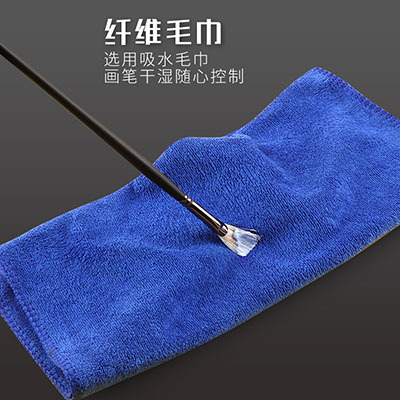 Gouache paint tool set, watering can, brush, bucket, nylon sponge, color palette, full set of art tests