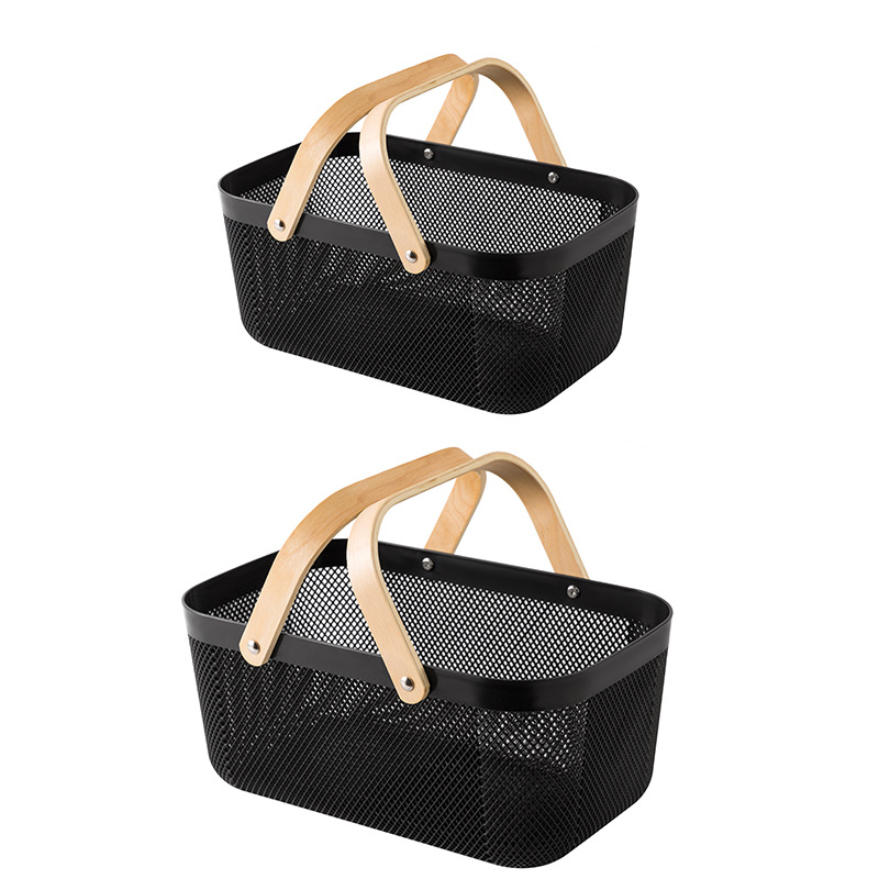 Canasta de almacenamiento portátil Canasta de almacenamiento para el hogar Canasta de almacenamiento de condimentos de cocina Canasta de bocadillos de frutas y verduras Canasta de almacenamiento de baño