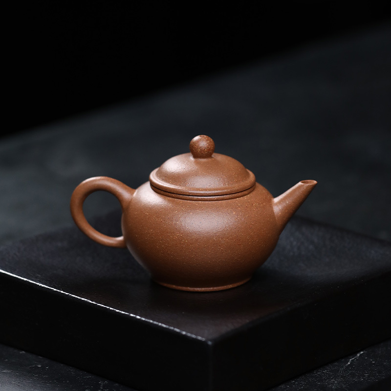 茶壶宜兴紫砂壶传统手工降坡泥水平壶家用小品茶壶茶具单人手把壶