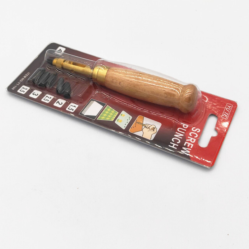 3MM冲子打孔器皮革冲孔器皮带冲自动冲DIY手动工具圆冲冲凿冲子