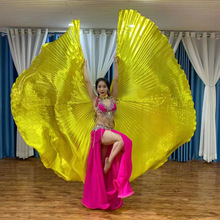 成人演出服金色半透东方舞舞台服装道具肚皮舞优雅亮片亮片舞台服