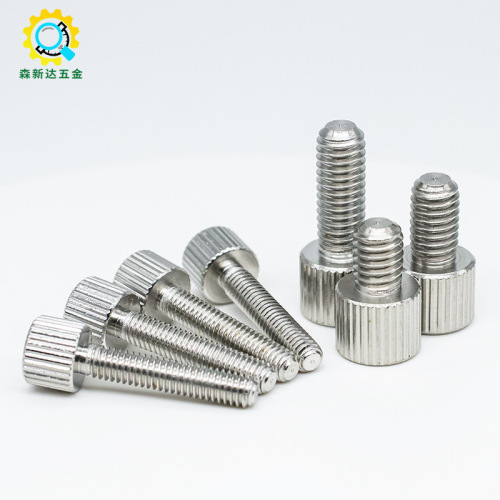 304 stainless steel hex socket cap screw round ribbed screw flat head adjustable bolt M2 M2.5 M3 M4 M5 M6 M8