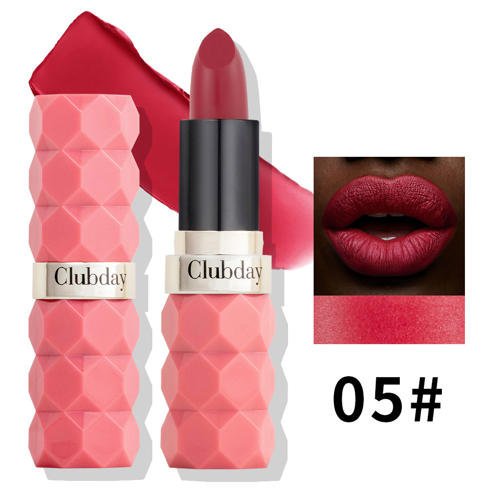 Clubday diamond-cut matte lipstick, non-fading and non-sticky velvet 8-color matte lipstick undefined